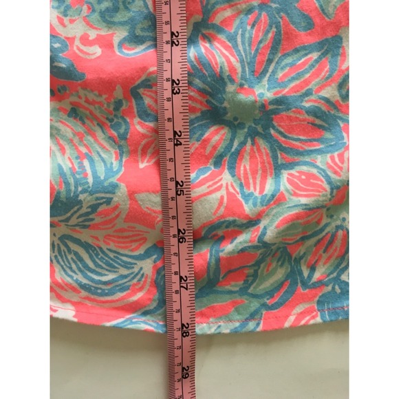 Lilly Pulitzer Windsor Strapless Dress Summer Siren Pink Sun Ray Seashell Sz XXS - Picture 13 of 14